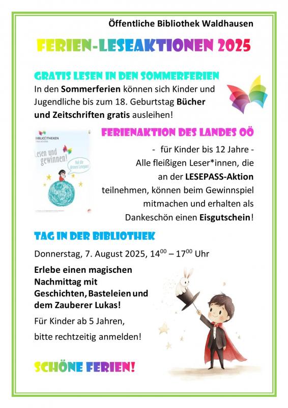 Flyer Ferien-Lesekationen 2025