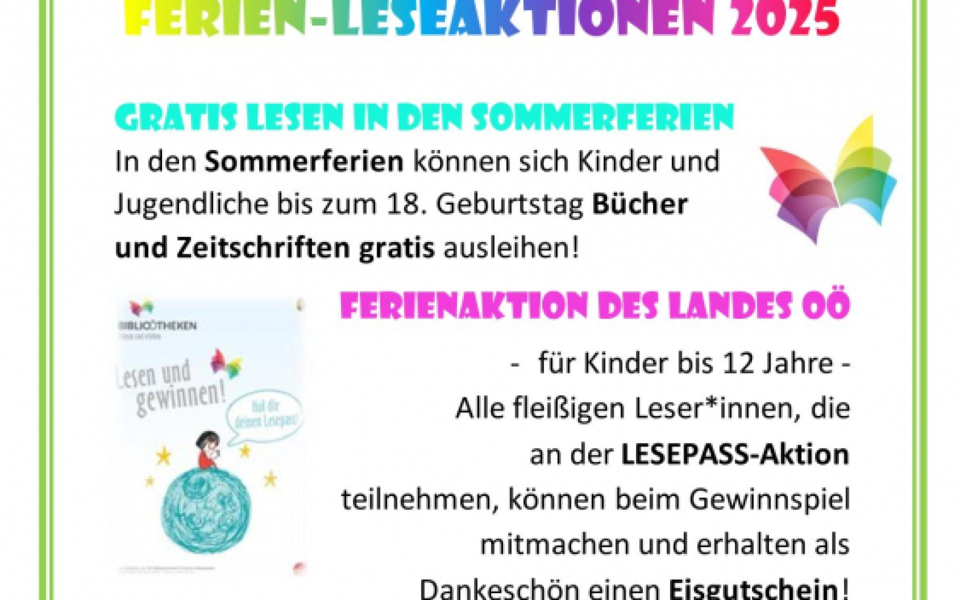 Flyer Ferien-Lesekationen 2025