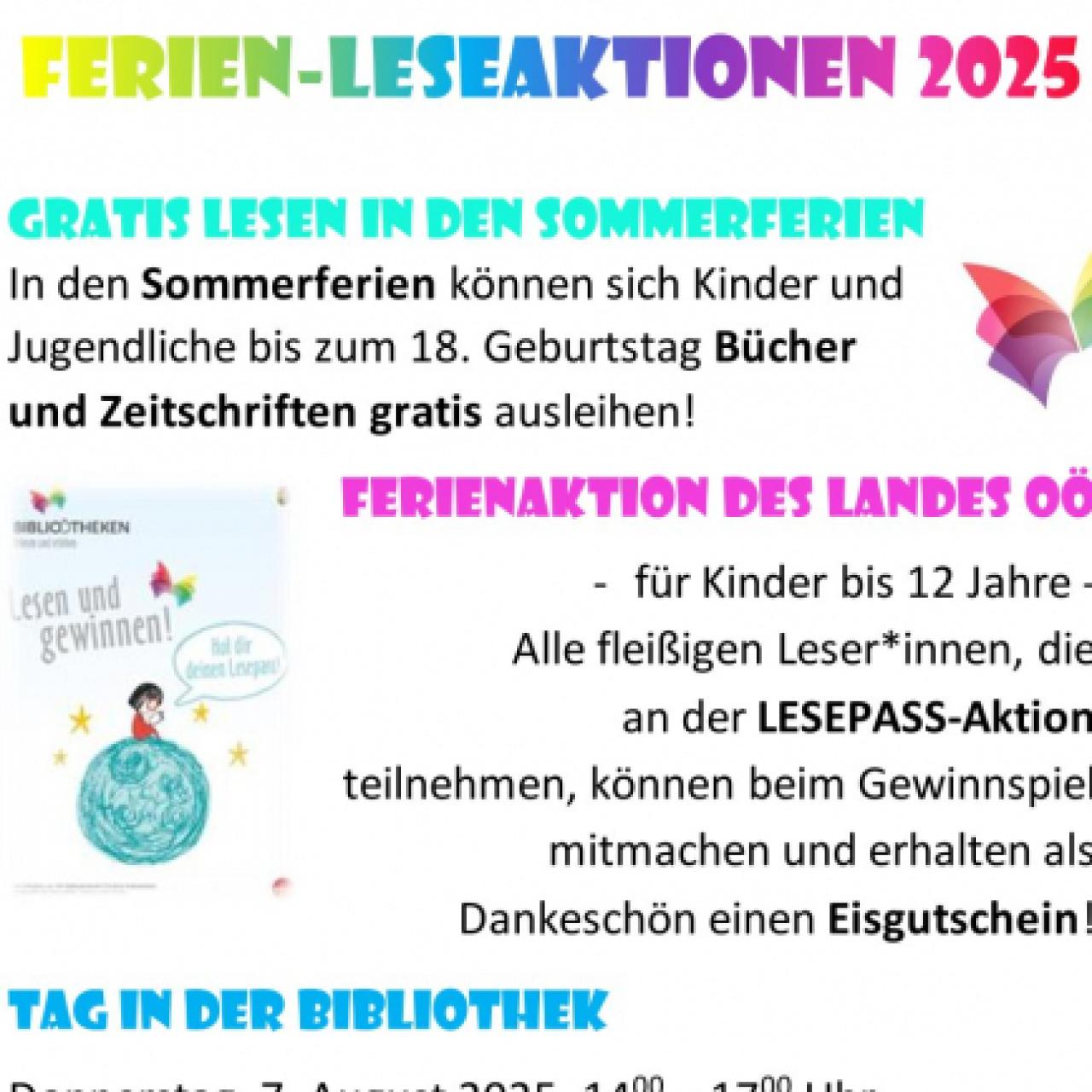 Flyer Ferien-Lesekationen 2025